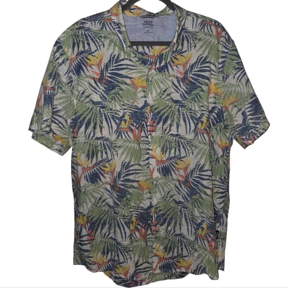 IZOD Saltwater Relaxed Classics Men’s Hawaiian Shirt – XL